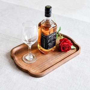 Plateau rectangulaire en bois avec motif végétal et poignée décorative pour servir thé, café, petit-déjeuner, style bohème, plateaux décoratifs - Product Image 5
