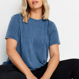 Camiseta de Mujer con Lavado Ácido, Algodón Suave, Corte Regular, Estilo Urbano, Verano, Ecológica, Secado Rápido, OEM, Marca Privada, Transpirable - Product Image 6