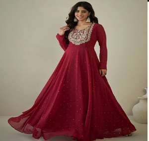 เดรสยาวลายดอกไม้สีแดงสุดตระการตา มาพร้อมด้วยเสื้อท่อนบนแต่งระบายแบบผู้หญิง และกระโปรงพลิ้วไหว มีจำหน่ายในราคาขายส่ง - Product Image 2