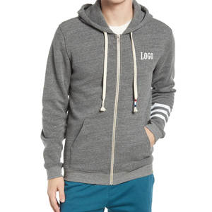 Sweat à capuche zippé pour homme au design tendance, prix avantageux pour les acheteurs en gros / prix d'usine, avec cordons de serrage et capuche réglable, vêtement décontracté - Product Image 4