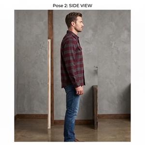 Camisa de Forro Polar a Rayas de Manga Larga para Hombre, 100% Algodón, Antiarrugas, Ecológica, de Secado Rápido, con Botones de Cuerno, Transpirable y Suave - Product Image 3