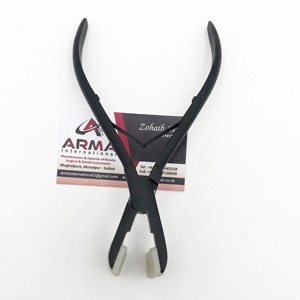 Professional Matte Black L Shape <b>Tape</b>-in Hair Extensions Stainless Steel Pliers for Easy Hair Extension Installation with logo - Product Image 5