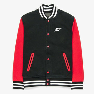 Men Winter Letterman Jacket Classic Warm Athletic Style Casual Slim Fit Long Sleeve <b>Covered</b> <b>Button</b> Front Quick Dry Breathable - Product Image 1