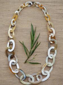 MN EXPORTS Collar de Cadena de Eslabones de Cuerno Natural Hecho a Mano, Joyería de Moda para Mujer, Modelo MNE-1478, Venta al por Mayor de Accesorios de Joyería - Product Image 5