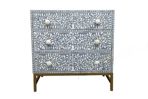 ILAHI's Bone Inlay <b>Drawer</b> Modern Design Agate Detailing <b>Storage</b> Portable Home Furniture - Product Image 5