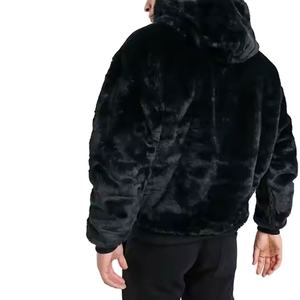Custom Unisex Polar Fleece Hooded Jacket Winter Fashion Wool Heavyweight Warm Streetwear <b>Hoodies</b> for <b>Men</b> 2026 - Product Image 3