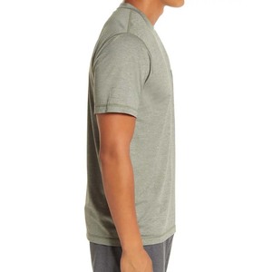 Men's 100% Cotton Casual Solid Blank Design <b>T</b>-<b>Shirt</b> <b>with</b> Front <b>Pocket</b> Custom Logo Short Sleeve Crew Neck Quick Dry & Breathable - Product Image 1