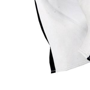 Guantes de trabajo de cuero de grano de cabra con dorso de tela de algodón entrelazado, guantes de conducción de cuero transpirables, cómodos y seguros para las manos. - Product Image 5