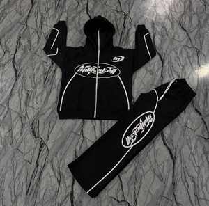 Ensemble de survêtement d'hiver 100% coton pour hommes Tenue décontractée de haute qualité Jogging avec sweats à capuche et ensemble de pantalons de survêtement - Product Image 3