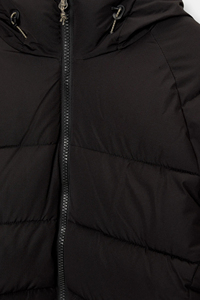 New Arrival Custom <b>Men's</b> Warm Winter Quilted Puffer Jacket <b>Windbreaker</b> Padded <b>Black</b> Canvas Stand Collar Front Streetwear Outwear - Product Image 6