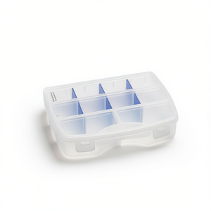 Scatola portaoggetti in plastica trasparente con 12 scomparti per piccoli oggetti, utensili, gioielli, contenitore per organizzare oggetti - Product Image 2