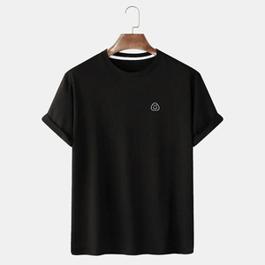 เสื้อยืดแขนสั้นผู้ชาย แบรนด์ดัง ผ้าฝ้าย 100% สีพื้น พิมพ์โลโก้เต็มตัว แห้งเร็ว ระบายอากาศดี ราคาถูก - Product Image 2