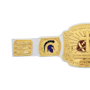 Ceinture de championnat personnalisable pour le jeu de la ceinture biblique, ceinture sportive haut de gamme, design football doré - Product Image 4