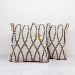 Handcrafted Black <b>Gold</b> Floral Cushion Cover Beadwork Embroidery Zari Work Throw Pillow Cover - Product Image 4