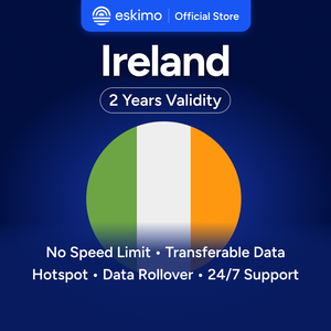 Tarjeta SIM digital Eskimo Ireland de 5 GB, datos de alta velocidad 4G/5G, no requiere SIM física, válida por 2 años, transferencia de datos ilimitada. - Product Image 1