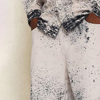 Yeni Moda Özel Logo Baskılı Eskitme Kot Nakışlı Asit Yıkama Sokak Modası Günlük Eşofman Takımı Düğmeli Tişört ve Şort Seti Erkekler İçin