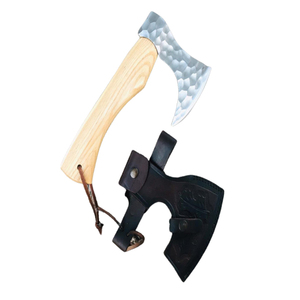 Handmade Industrial Grade Carbon Steel <b>Axe</b> <b>wood</b> Handle Survival Leather Hatchet Forged Artisan <b>Axe</b> - Product Image 6