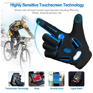 Wholesale Cycling Biking Gloves for Men Touchscreen Full Finger Shock Absorbing <b>Light</b> Weight Workout Training Sports Gloves - Product Image 3