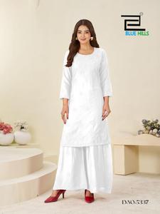Lucknowi Kurti Beautiful <b>Chikankari</b> Embroidered Ethnic Wear For Women Casual Office Festival Traditional Fashion - Product Image 4