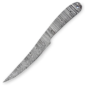 Lame de couteau de chasse en acier Damas avec étui en cuir, manches et broches en bois pour couteaux DIY 8-9,9 pouces, pour droitiers - Product Image 2