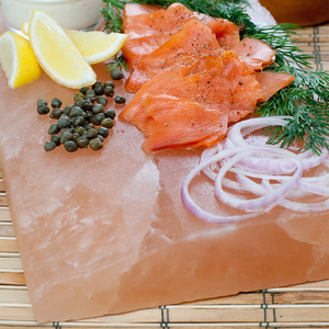 Premium Quality Refined Round Himalayan Salt Cooking Slab BBQ Grill Rack with Stainless Steel Holder natural <b>pink</b> salt brick - Product Image 4