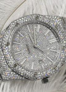 Reloj de Lujo con Diamantes, 42 mm, Redondo, Automático, Analógico, Números Romanos, Correa de Acero Inoxidable, Cierre Desplegable, Unisex - Product Image 1