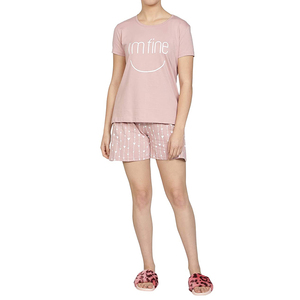 Stylish Comfortable Cotton <b>Twin</b> <b>Set</b> For Women Short Sleeve Tops With Shorts <b>Twin</b> <b>Set</b> For Women Custom T Shirt & Short <b>Set</b> - Product Image 1