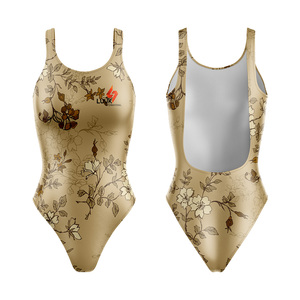 Traje de Baño de Una Pieza Personalizado para Mujer, Spandex y Poliéster, Impresión por Transferencia de Calor, Logotipo Frontal Personalizado, Costuras Sin Costuras, Secado Rápido - Product Image 4