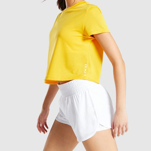 Camiseta de Manga Corta de Diseño Holgado para Mujer, Informal, Elegante, a la Moda, Económica, Servicio OEM, Diseño Casual - Product Image 3