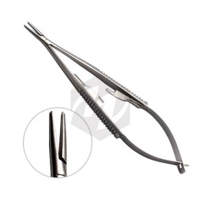 Porte-aiguille Castroviejo droit 14 cm, micro-pince chirurgicale avec verrouillage, instruments médicaux pour sutures délicates ophtalmiques - Product Image 2