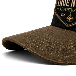 Casquette de baseball brodée True North Adventure Co., unisexe, réglable, décontractée, pour l'extérieur, marron, noir, polyester, coton - Product Image 2