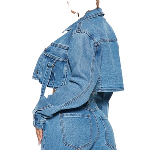 Chaquetas vaqueras de alta calidad al por mayor de último diseño para mujer, ropa informal, nuevas chaquetas vaqueras transpirables y conjunto de vaqueros OEM 2026 - Product Image 6