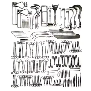 Ensemble d'instruments chirurgicaux manuels pour laparotomie en acier inoxydable de 197 pièces, certifié CE, outils chirurgicaux de qualité supérieure pour les hôpitaux - Product Image 5