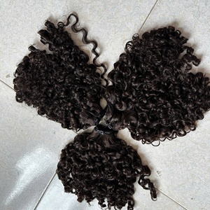 Extensiones de cabello vietnamita 100% de un solo donante, cabello crudo, súper doble dibujado, cabello virgen rizado birmano disponible, onda profunda - Product Image 1