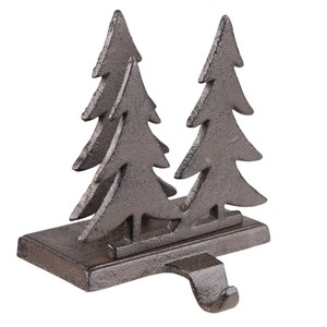 Soporte de metal plateado moderno para calcetines de Navidad, para decoración de chimenea, elegante colgador de calcetines navideños. - Product Image 3