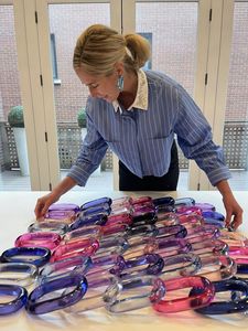 Decoración de Pared con Eslabones de Cadena de Resina Epoxi, Estilo Rústico y Ecológico, Colorido, Grande, para Diwali, Hogar u Oficina, Producto Moderno de Alta Venta - Product Image 5