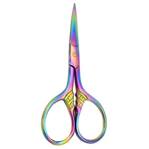 Ciseaux à cuticules en acier inoxydable de couleur arc-en-ciel à lame incurvée et affûtée avec un design élégant pour une utilisation en salon - Product Image 6