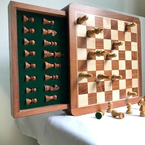 Wooden Chessboard Professional End Grain Walnut board <b>Set</b> Premium Solid <b>Wood</b> <b>Chess</b> <b>Set</b> Large <b>Wood</b> <b>Chess</b> Board Game - Product Image 5