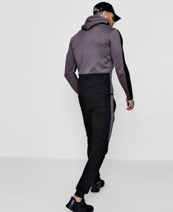 Men's Hooded <b>Tracksuit</b> Set Full Sleeve Solid Color Zipper Closure Breathable Casual Wear Autumn Style Regular Fit Suit - Product Image 2