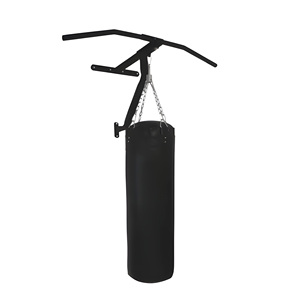 <b>Heavy</b> Duty PU Boxing Training <b>Bag</b> with Chain Suspension for Adult Kickboxing and MMA Practice Black - Product Image 1