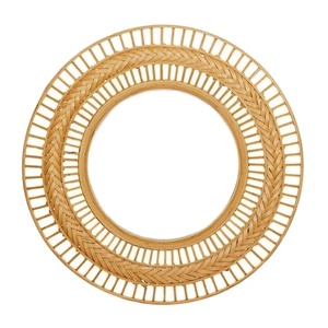 Bohemian Style Home Decoration <b>Round</b> Rattan <b>Mirror</b> - Product Image 1