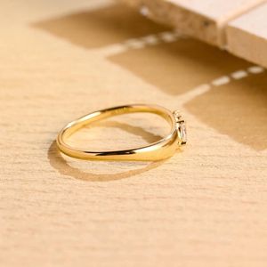 Anillo de Oro Sólido de 14K con Diamantes Marquise Cultivados en Laboratorio, Diseño Curvo, Minimalista, con Pavé, Regalo de Boda, Joyería Fina para Mujer - Product Image 5