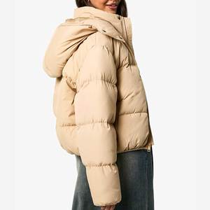 Women's <b>Short</b> Quilted Puffer <b>Jacket</b> Winter High Waist Bubble Coat Long <b>Sleeve</b> Zipper Closure Casual Fashion Wear 2026 - Product Image 2