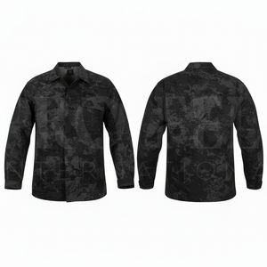 เสื้อแจ็คเก็ตคาร์โก้ลายพรางฤดูร้อน ระบายอากาศได้ดี ทันสมัย มีสไตล์ รับผลิตแบบ OEM ODM คอตั้ง แขนยาว ผ้าฝ้าย สกรีนโลโก้ได้ตามต้องการ - Product Image 2