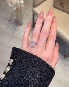 4 Carat Elongated Cushion Cut Diamond Engagement <b>Ring</b> for Women | Hidden Halo <b>Solitaire</b> Wedding Anniversary <b>Ring</b> | Luxury Bridal - Product Image 3