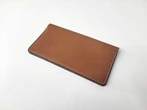 Estuche de Cuero Genuino Hecho a Mano de Lujo para Chequera, Funda Delgada para Libreta, Porta Cheques Bancarios, Venta al por Mayor LCR-0148 - Product Image 3