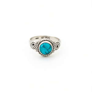 Dainty <b>Turquoise</b> Fine <b>Ring</b> 3.1 Grams Elegant Design - Product Image 2