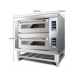 Ticari endüstriyel paslanmaz çelik 3 güverte 6 tepsiler elektrik pişirme fırını kek restoran mutfak ekipmanları tedarikçisi