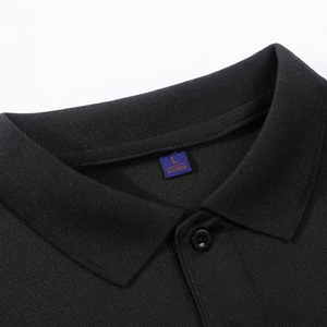 Camisa Casual de Manga Corta para Hombre, 100% Algodón Canvas, Secado Rápido, Corte Regular, Logotipo Frontal Sólido, Cuello con Ribete Rojo, Cierre de Botones - Product Image 3