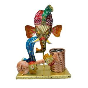 Artisanat métallique, table décorative découpée et façonnée à la main, revêtement poudré, design Art Déco, légère, cadeau de Diwali - Product Image 1